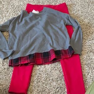 The Children's Place Gray and Red Kids Matching Set